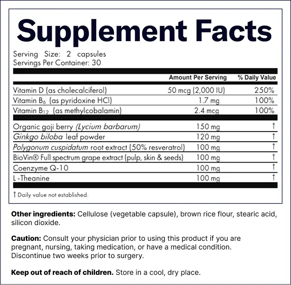 Stem Cell Renew Supplement Fact