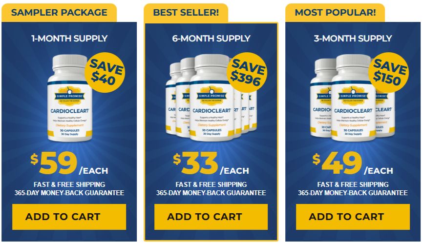 Cardio Clear 7 Pricing